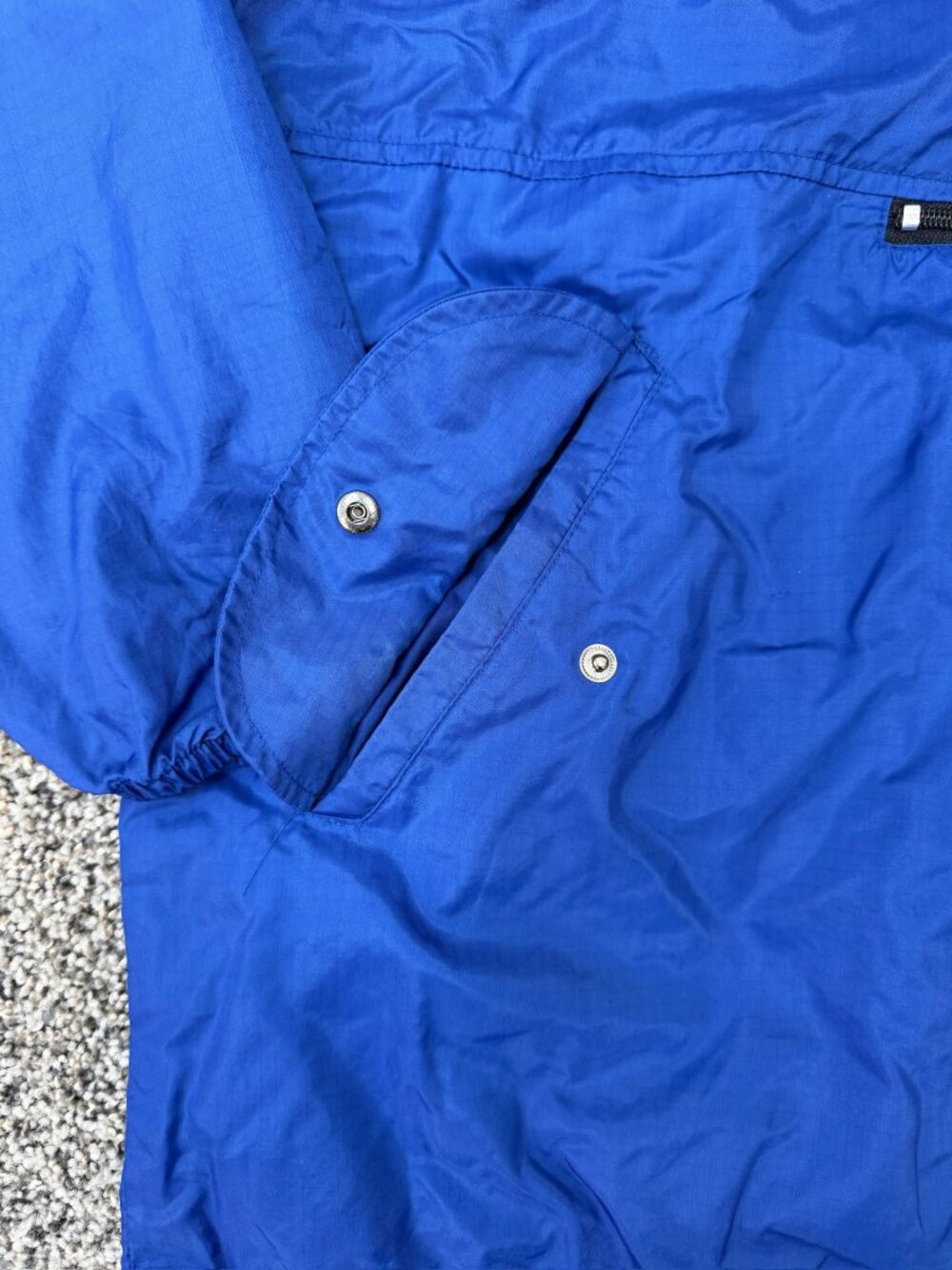 Vintage GAP Factory Store Anorak Men’s M Blue Hooded Made in Russia Ripstop - Picture 8 of 13